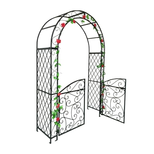 OREKPOT Metal Garden Arbor, Outdoor Pergola Arbor, Assemblable Arch Trellis for Various Climbing Plant Roses Vines Wedding Party Decoration，180cm/70.9in