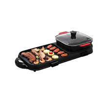 AFPSDLFJDLS Electric Barbecue Hot Pot Grill Smokeless Pan Large Non Stick Machine Kebab Indoor