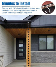 YUSIWOAL Decorative Rain Chains for Efficient Water Drainage, Enhances Outdoor Spaces with Elegant Design(2.8M (9.2Ft))