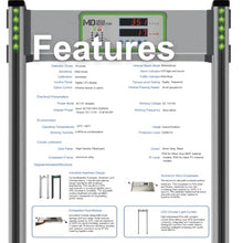 Walk Through Metal Detector, MegaDetector® 18-Zone IP54 Indoor for Schools