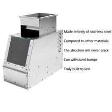 ERoomQ Bird Feed Blown Shell Splitter,Electric Stainless Steel Grain Separator W/Adjustable Speed Fan for Millet.Misc Grains.Melon Seeds