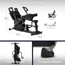 TEETER Power10 Rower 2-Way Magnetic Resistance Elliptical - Black