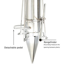 Bulb Planter Set， Garden Long Handled Bulb Planter Tools and Vegetable Seedling Tool with Pedal and Rangefinder Manual Plant Transplanter Multi-Functional for Greens Onion Radish Beets Lettuce
