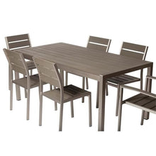 Pemberly Row 15-Piece Modern Aluminum Patio Sofa Set, Gray Finish, Durable Aluminum Frame, Polyresin Chairs/Table, Stackable Dining Chairs, Coffee Table, Loungers with Wheels for Outdoor Entertainment
