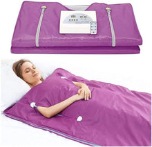 TZLGMDER Home Sauna Sauna Blanket Sweating Weight Loss with Weight Shaping Weight Loss Fitness 2 Zone Women Fitness Machine(Purple)