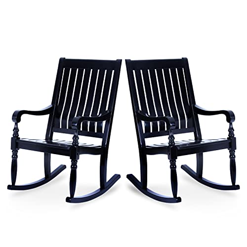 Cambridge Casual Montrose Oversized Rocking Chair Set of 2, Black
