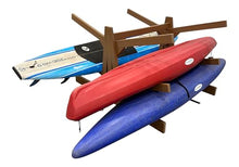 Log Kayak Rack Double Sided Freestanding Recycled Poly Kayak Rack Nutmeg Brown