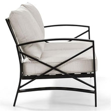 Home Square 2 Piece Metal Patio Loveseat Set Oil Bronze Beige