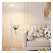 LUYOUBOZHU Floor Lamp Floor Lamp with Tray, Home Reading Standing Lights, Tall Lamp for Living Room Fits in Modern Room Decor(White)