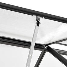 Outdoor Large Space Greenhouse, 26.6 Square feet, Polycarbonate Panels, Aluminum Support Structure, Drainage System, Ventilation ( Color : Anthracite , Size : 74.8" x 145.7" x 52" )
