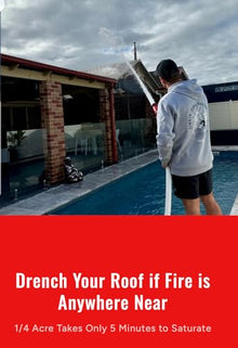 FireFighter1- Fire Hose for Pool Pumps Providing Instant Access to Pool Water During a Fire Emergency (100' (50' Hose w/ 50' Ext.) w/Installation Kit)