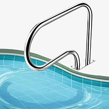 BSNANCA Swimming Pool Safety Hand Rail 304 Stainless Steel Pool Guardrail Pool Safety Handrail, Silver Pool Handrail with Quick-Mount Base,Full Set Accessories, 1pcs or 2pcs