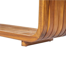 Christopher Knight Home Bruno Durable Acacia Wood Outdoor Coffee Table with Hollowed-Out Design, Slatted Patio Side Table, Versatile Patio Outdoor Furniture, No Assembly Needed, Teak