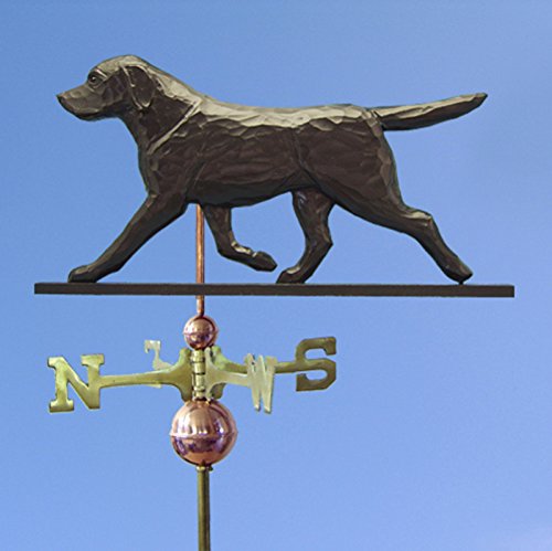 Black Labrador Retriever Hand Carved & Painted Weathervane 32 Inch