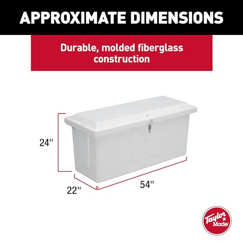 TaylorMade Stow 'N Go Small Fiberglass Dock Box White 24"H x 54"W x 22"D