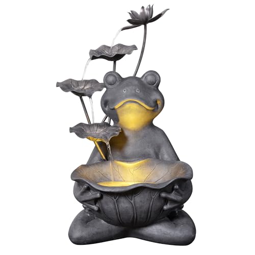 Frog Fountain with LED Light