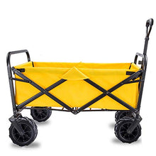Camping Handcart, Garden Transport Trolley Folding Camping with Lining4-Wheel