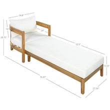 Christopher Knight Home Tila Acacia Wood Chaise Lounge Chair Outdoor Set of 2 with Removable Cushion, Solid Wood Patio Chaise Lounge with Cushion, Outdoor Sun Lounger, Poolside Seating, Teak+Beige