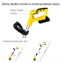 MiBoce Cordless Garden Rotavator, Retractable Handheld Rototillers, Telescopic Length 20cm, Working Width 10cm, Working Depth 17cm, for Garden, Vegetable Plots