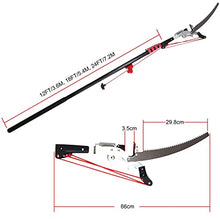 Tree Trimmer Pole Manual Pruner Cutter Set Extendable HeightAdustable System, Tree Loppers Pruners/Saw Extendable Bypass Garden Tools Lopper,24ft/7.2m
