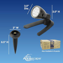 Aquascape Pond and Landscape LED 6-Watt Spotlight 6-Pack, Warm White Low Voltage Submersible Outdoor Lights for Water Features, Gardens, Trees, and Waterfalls, 84048