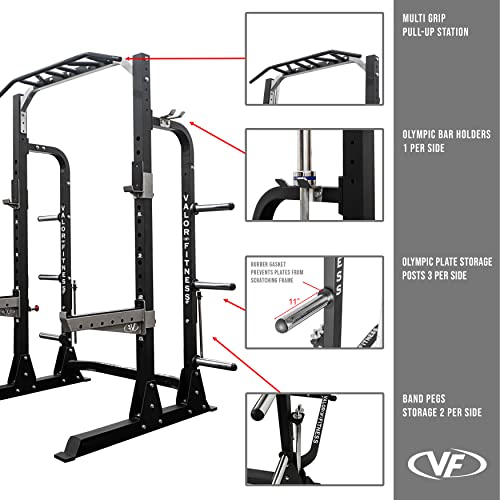 Valor Fitness Half Rack Squat Machine Black