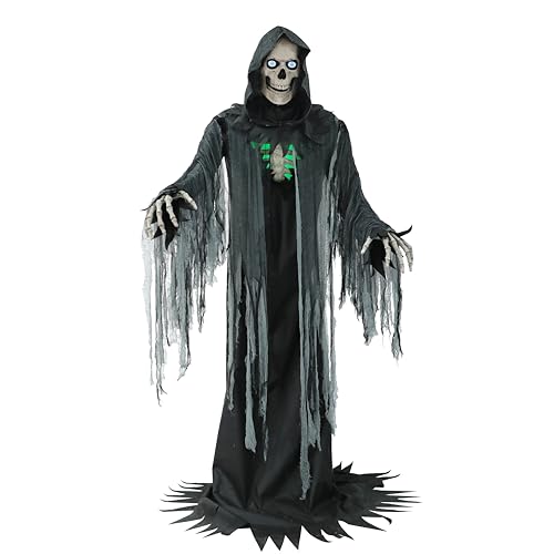 Haunted Hill Farm 10-Ft Motion-Activated Towering Reaper Animatronic