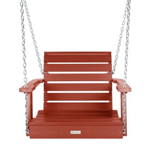 highwood Weatherly Single Seat Porch Swing, Rustic Red