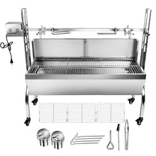 Charcoal Spit Roaster 80kg, Stainless Steel Rotisserie Grill for BBQ