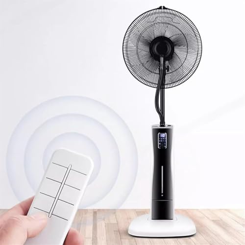 BMPAALN Misting Fan,Oscillating Misting Fan Oscillating Pedestal Fan With Mist For Home, 3 Speeds Water Mist Cooling Spray Fan, With 8H Timer And Remote Control