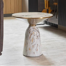 NRFJFOP Rock Board Sofa Edge Ark Contracted Round Angle Sitting Room Single Person Small Tea Table