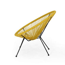 Christopher Knight Home Outdoor Hammock Weave Chair with Steel Frame (Set of 4) - Yellow and Black Finish