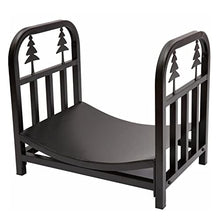 Tiuheyo Wrought Iron Firewood Rack, Indoor and Outdoor Patio Wood Stacking Rack with Wood Storage Rack, Fireplace Decorative Rack