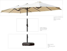 CWENZXDIA Patio Umbrella Double-Sided Patio Umbrella Outdoor Garden Extra Large Waterproof Twin Umbrellas with Crank and Wind Vents Outdoor(E)