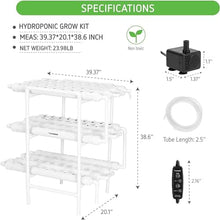Indoor Hydroponics System Indoor Garden 3 Layers 108 Plant Sites PVC Pipe Hydroponics 12 Pipes Hydroponics Growing System,Indoor Gardening System, Gardening Gifts for Women Mom wyqdp240305