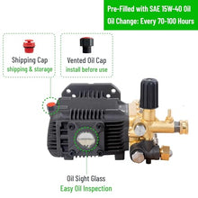 Canpump CF 2530 E: 2500 psi @ 3.0 US gpm, 5/8 in Shaft Pressure Washer Pump