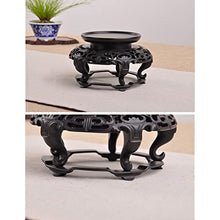 BABETT Bonsai Pedestal Vase Pedestal Stands Round Vase Ornament Base Incense Burner Wood Carving Decorative Base Bonsai Small Flower Pot Base Planter Stand Plant Holder