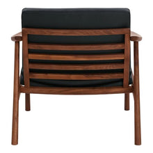 Moe's Home Collection Harlowe Leather Lounge Chair Pebbled Black