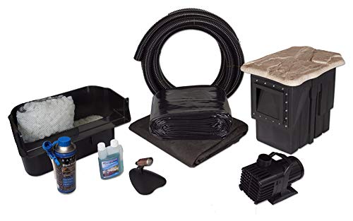 Hybrid 3000 GPH Water Garden Koi Pond Kit 10 x 10 Ft PVC Liner
