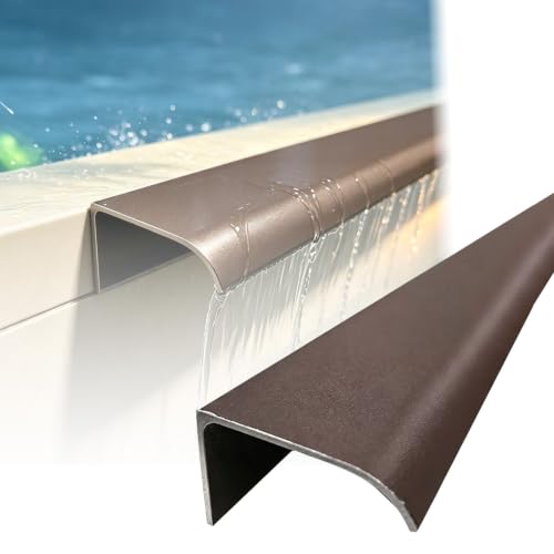 ERRULAN Vertical Wall Drip Edge, Aluminum Rain Diverter for Outdoor Walls