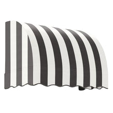 Awntech 3' Savannah (40.5"-31"-24") Waterfall Closed-Sides Awning, Black/White Stripe