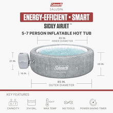 Coleman SaluSpa Sicily Energy-Efficient 5-7 Person Inflatable Hot Tub