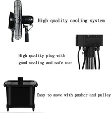 DFEDHF Powerful fan Fan Misting Spray Humidifier Quiet Tower Atomization Commercial Vertical Oscillating Fan Industrial Rotating Mobile Cooling 3 Speed 43L Water Tan Spray