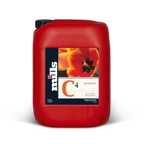 Mills C4 Bloom Stimulator for Early and Mid Bloom, Supports Faster Bud Formation and Flower Development, 20L