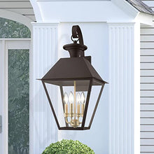 Livex Wentworth 4-Light Extra Large Outdoor Wall Lantern Bronze/Antique Brass