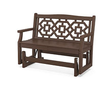 Martha Stewart by POLYWOOD® Chinoiserie 48" Glider in Mahogany