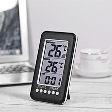 TMMLIJIPL Wall Clock, Digital Thermometer Hygrometer Electronic LCD Temperature Humidity Meter Weather Station Indoor Outdoor Clock