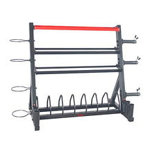 Sunny Health & Fitness All-In-One Weights Storage Rack Stand Black