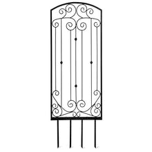 H Potter Scroll Garden Trellis 72" H, Freestanding Heavy Duty Iron, Black