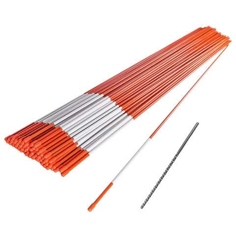 Polar Snow Products 1500 PCS Snow Stakes Driveway Markers 1/4" Diameter 48" Length Orange